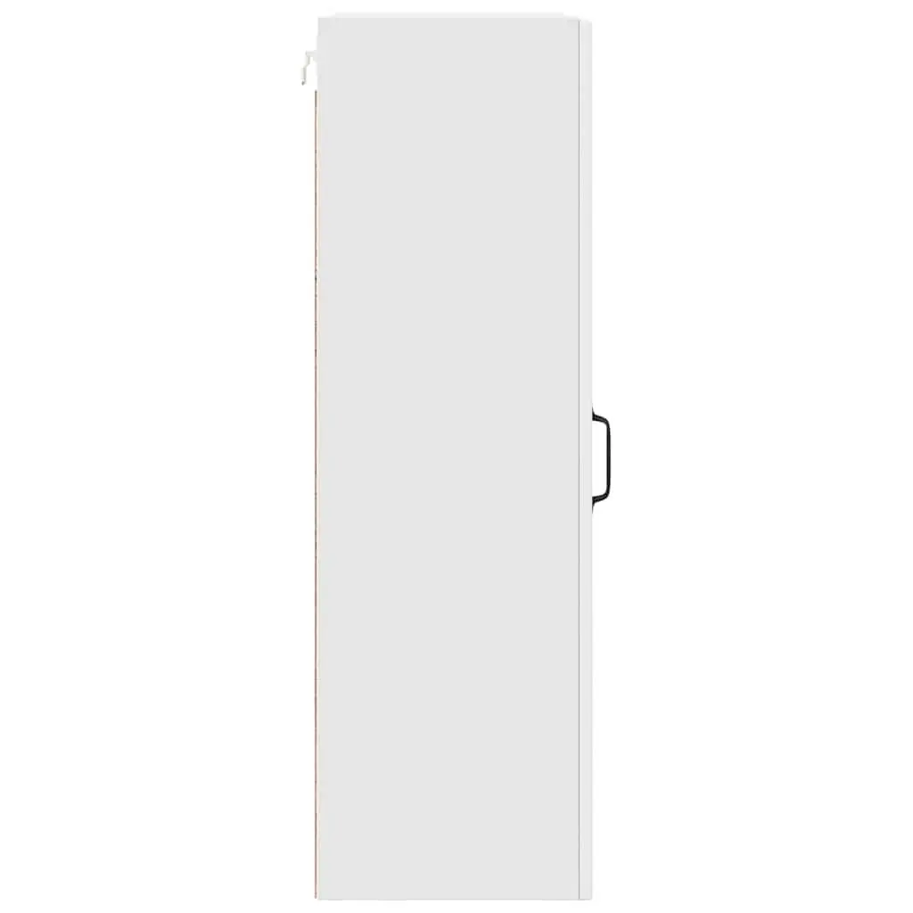 Wall Cabinet Kitchen Storage 50x31x100cm White Engineered Wood Shelves Organiser