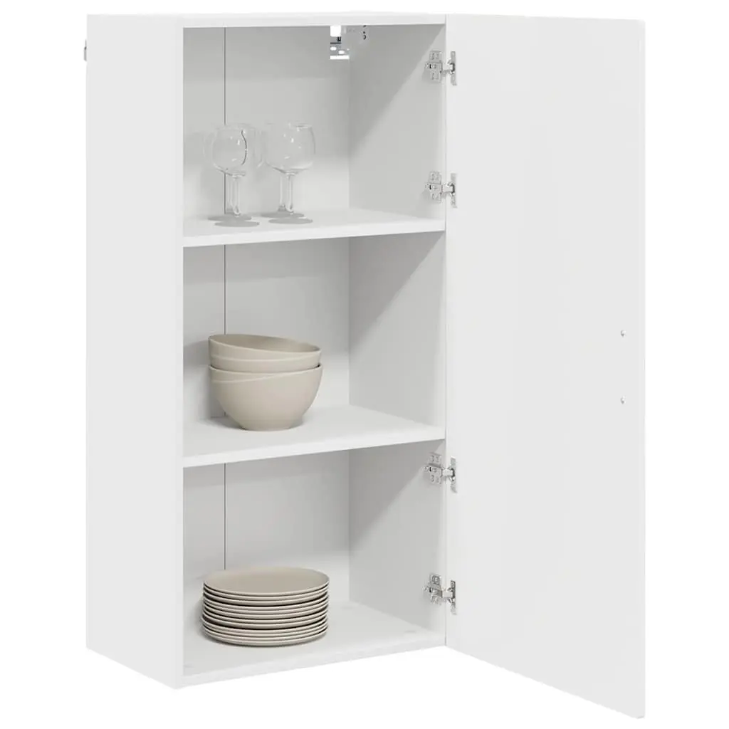 Wall Cabinet Kitchen Storage High Gloss White Engineered Wood 50 x 31 x 100 cm