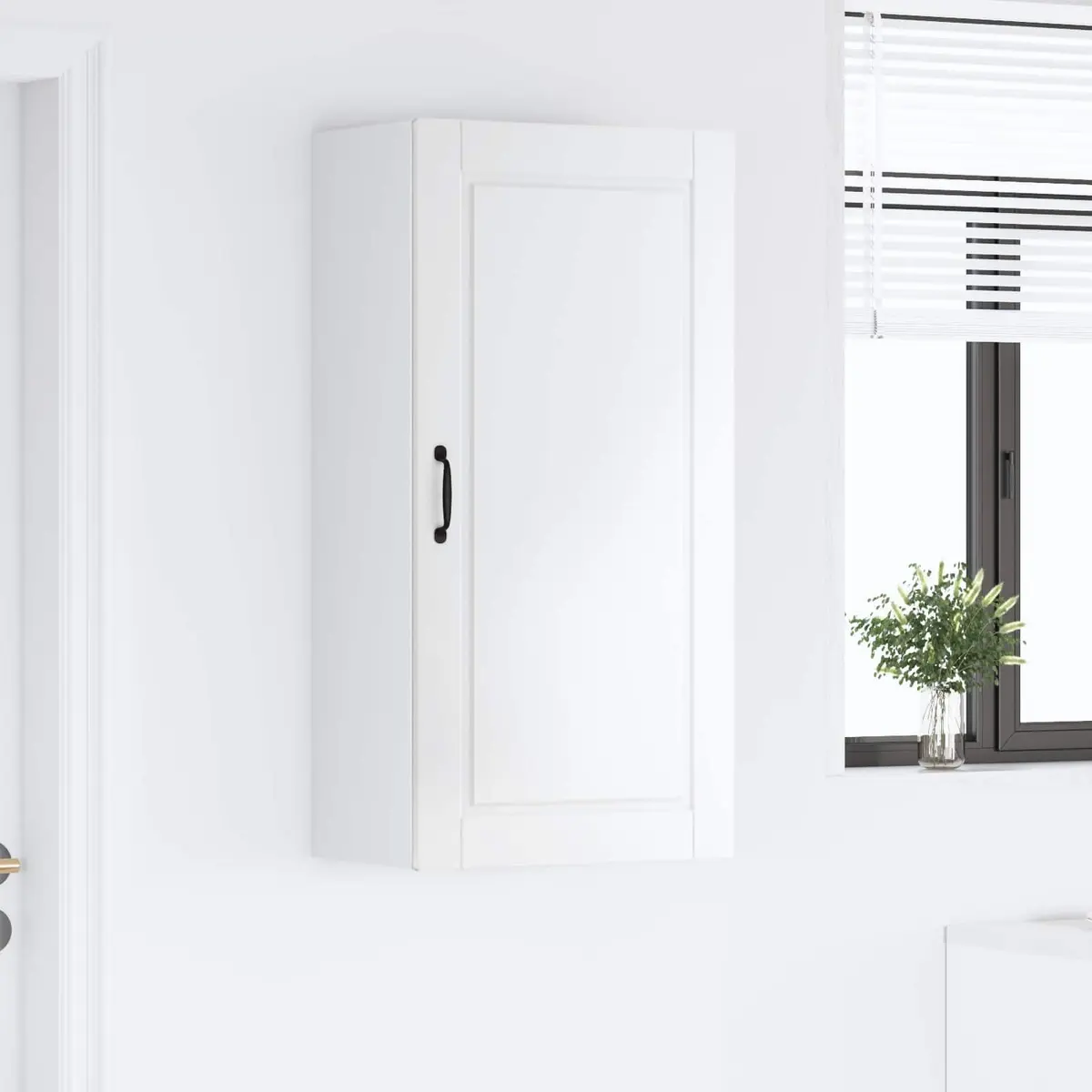 Wall Cabinet Kitchen Storage High Gloss White Engineered Wood 50 x 31 x 100 cm