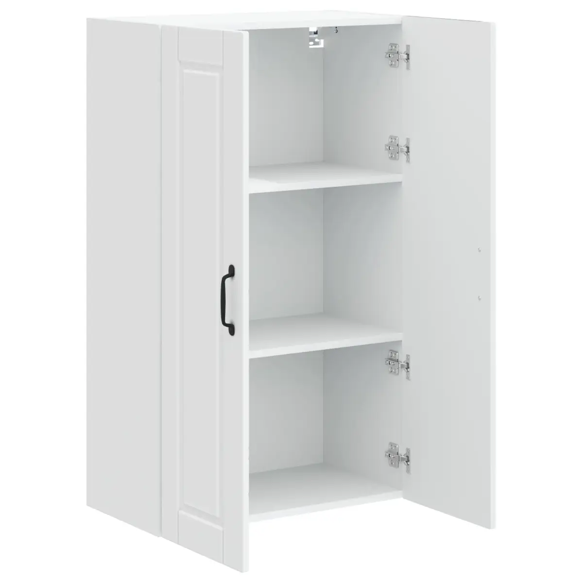 Wall Cabinet White Kitchen Storage Engineered Wood 60x31x100cm Shelves