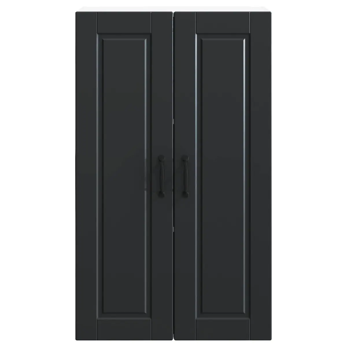 Wall Cabinet Kitchen Storage Black 60 x 31 x 100 cm Engineered Wood Wall Mounted