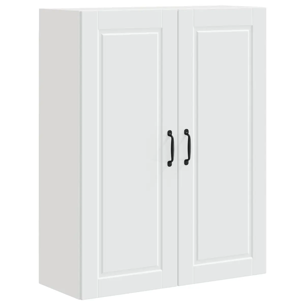 Wall Cabinet Kitchen Storage 80cm White Engineered Wood