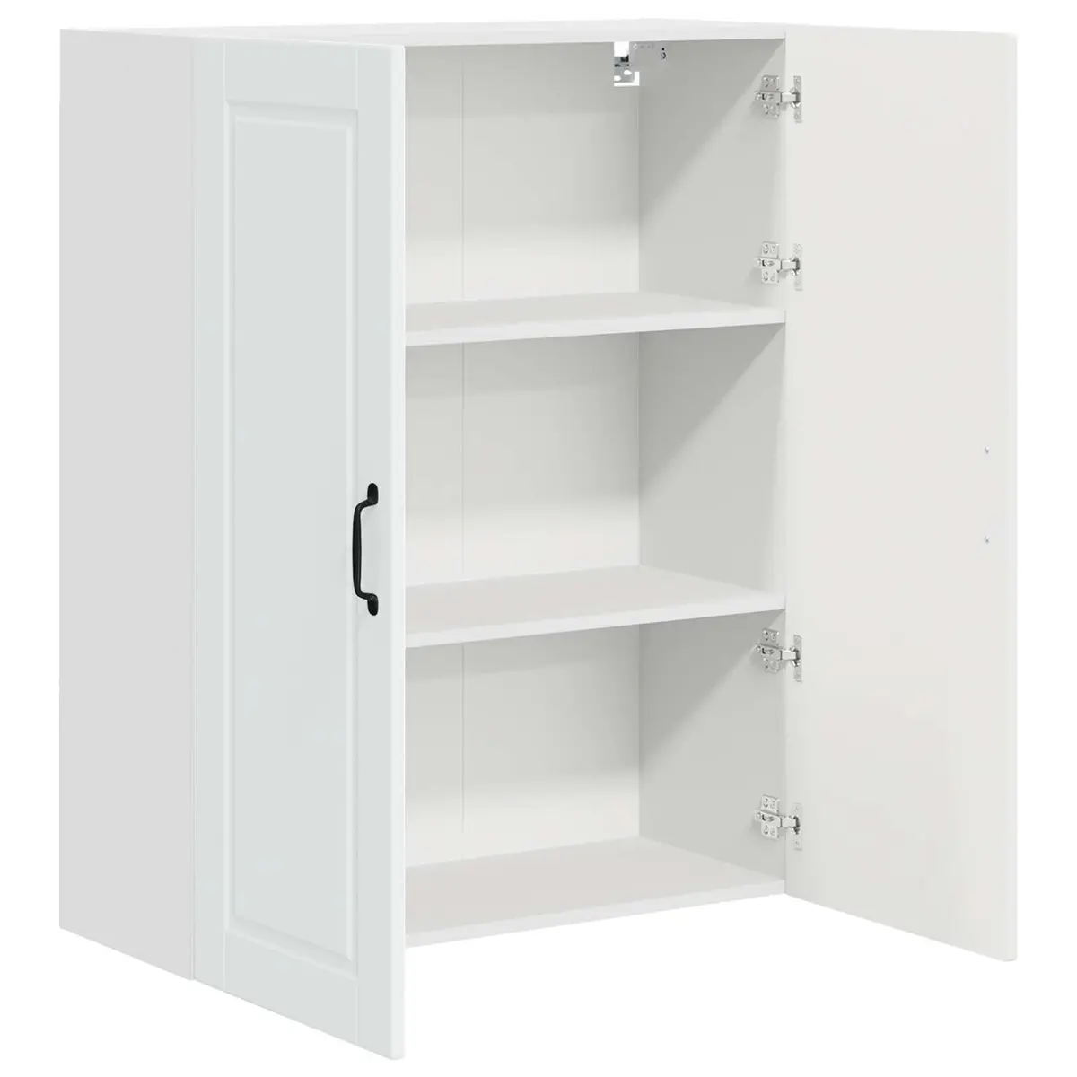 Wall Cabinet Kitchen Storage 80cm White Engineered Wood