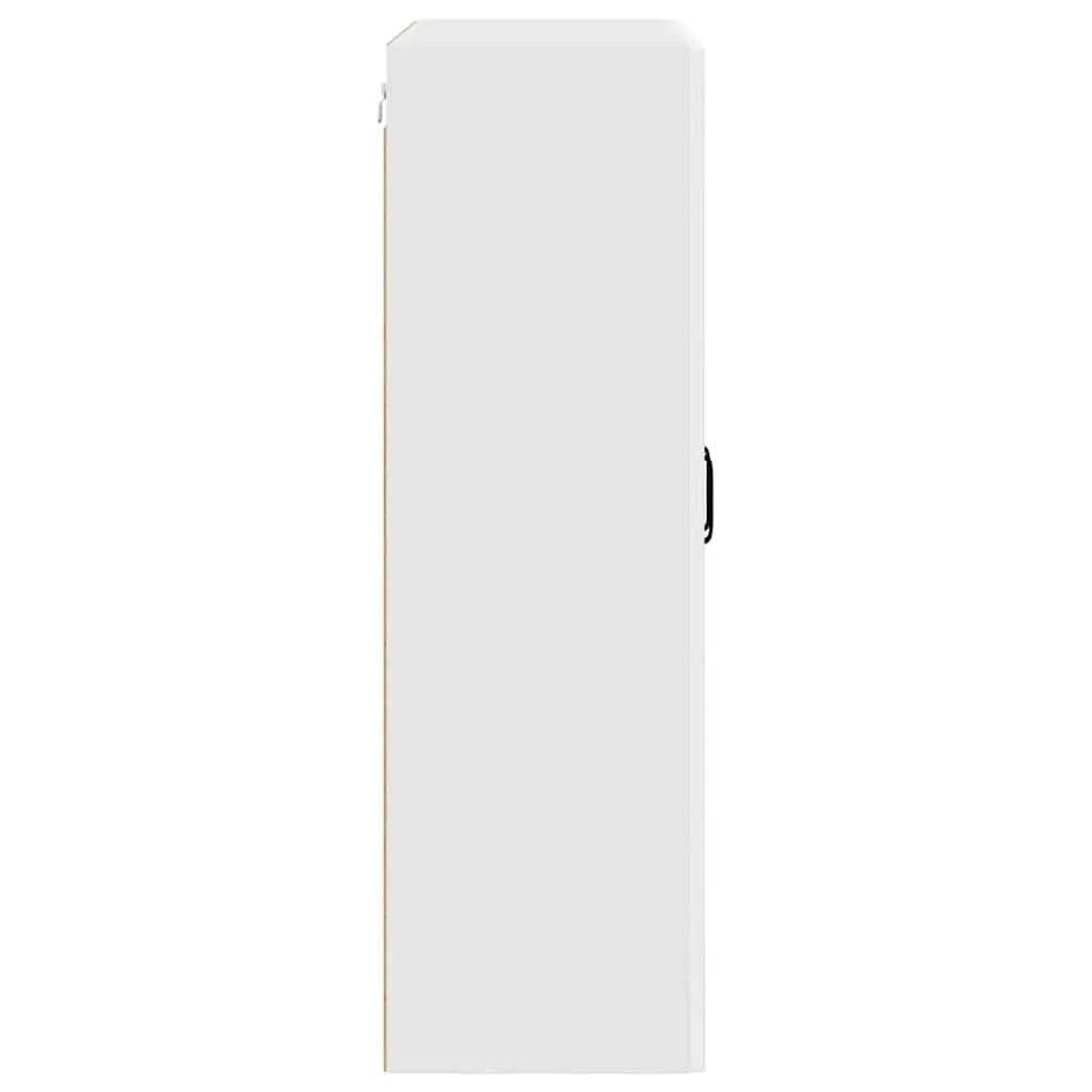 Wall Cabinet Kitchen Storage 80cm White Engineered Wood