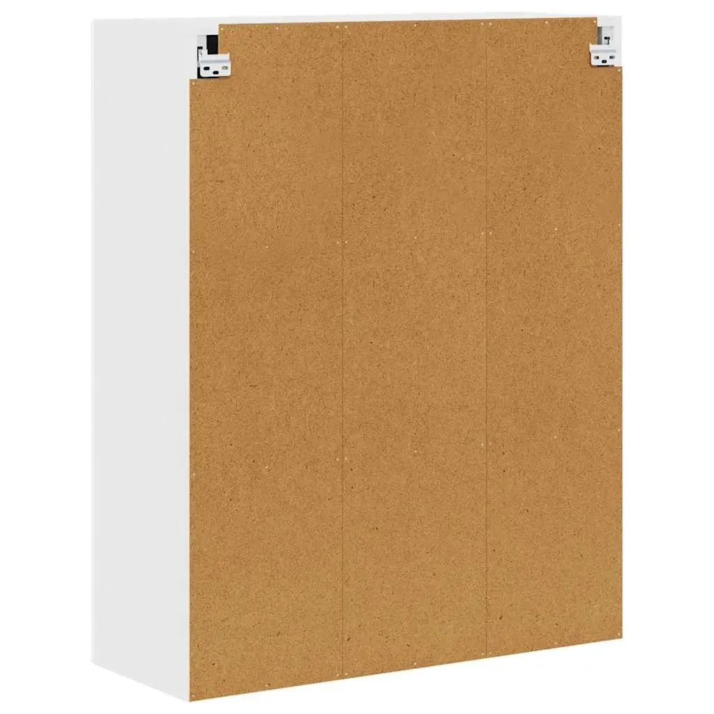 Wall Cabinet Kitchen Storage 80cm White Engineered Wood