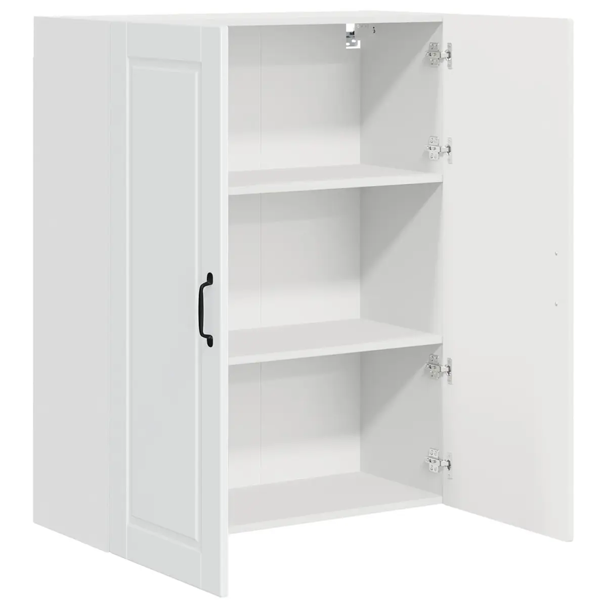 Wall Cabinet Kitchen Storage Wall-Mounted Engineered Wood High Gloss White 80x31x100 cm