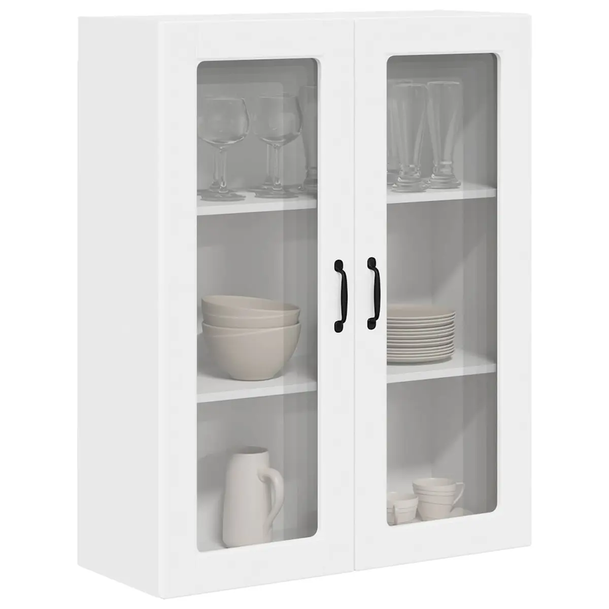 Wall Mounted Kitchen Cabinet Storage Shelves 80 x 31 x 100 cm White Engineered Wood