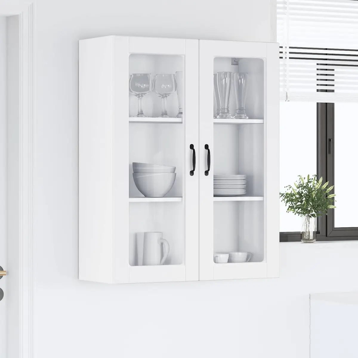 Wall Mounted Kitchen Cabinet Storage Shelves 80 x 31 x 100 cm White Engineered Wood
