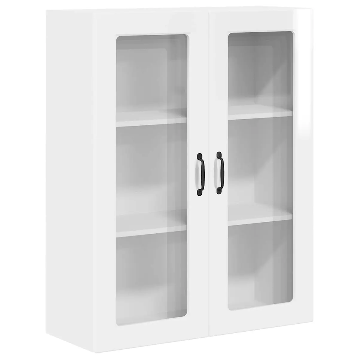 Wall Mounted Kitchen Cabinet Storage Shelves 80x31x100cm High Gloss White