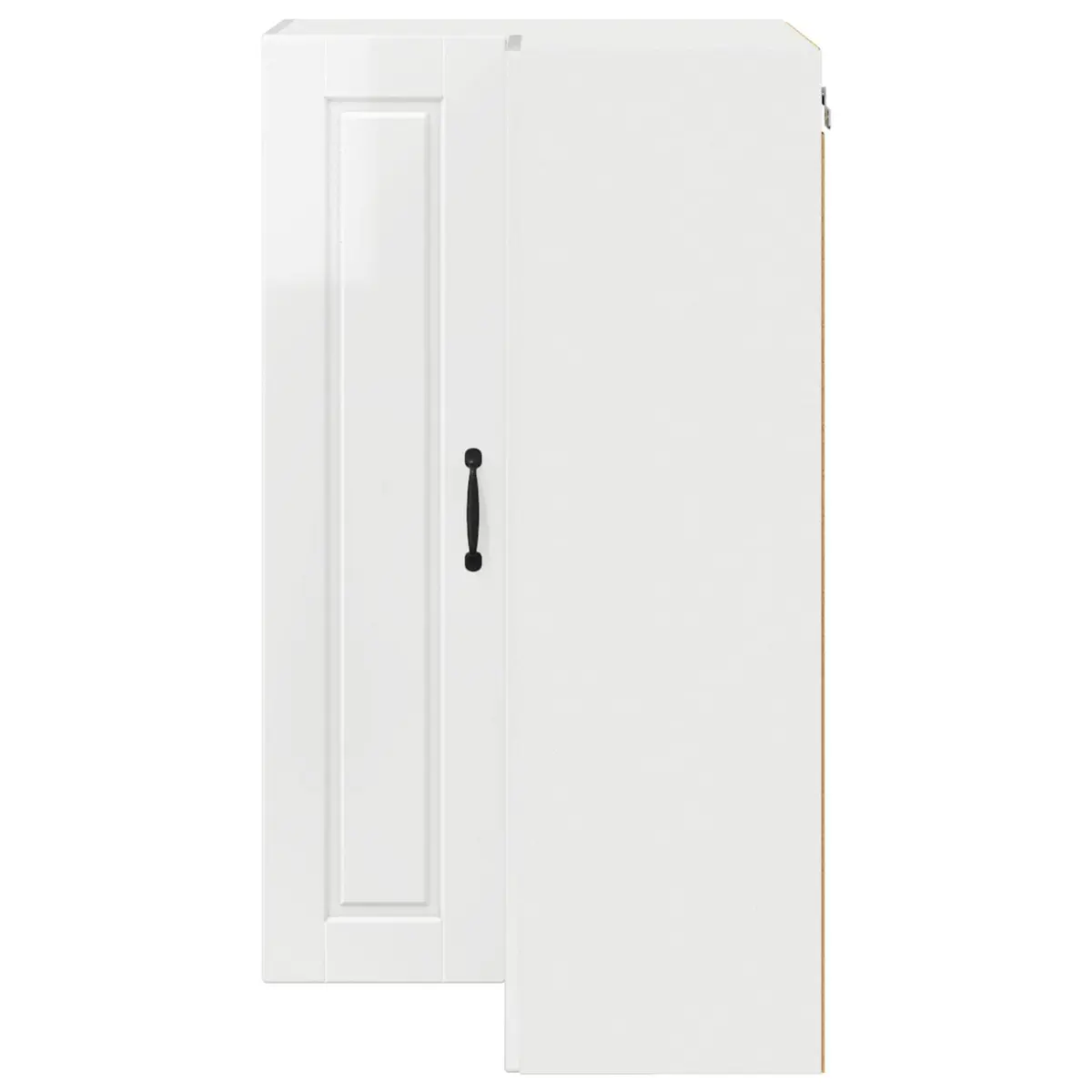 Wall Corner Kitchen Cabinet High Gloss White Modern Storage Unit 57x57x100 cm
