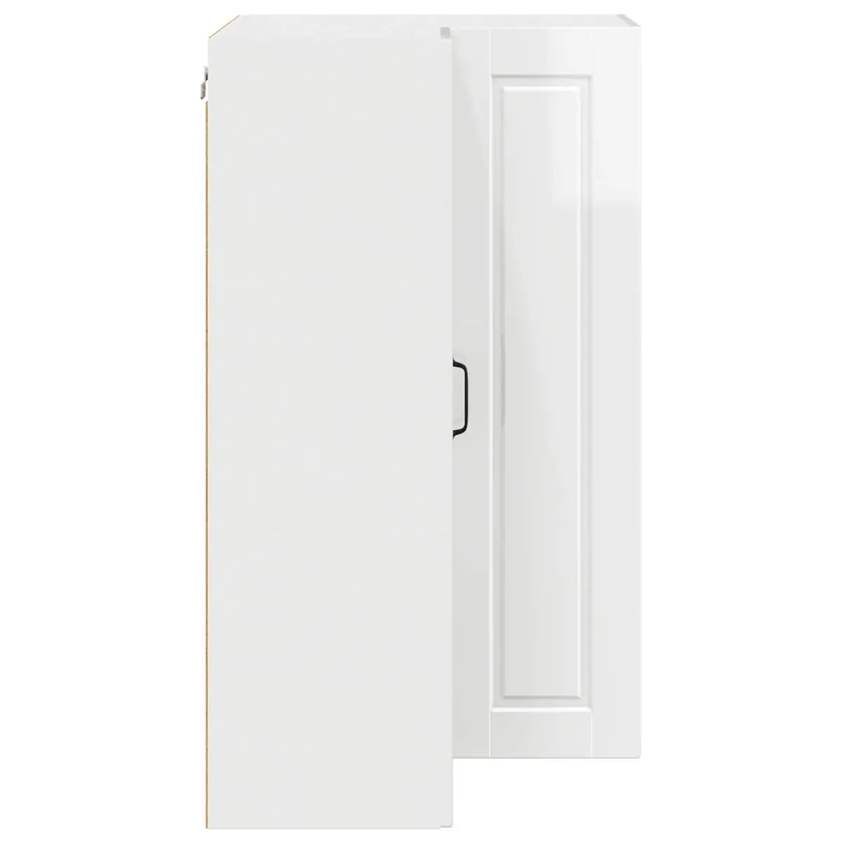 Wall Corner Kitchen Cabinet High Gloss White Modern Storage Unit 57x57x100 cm