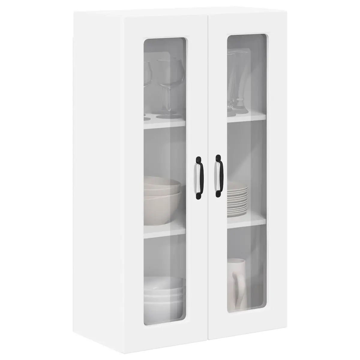 Wall Kitchen Cabinet Storage 60x31x100cm White Engineered Wood