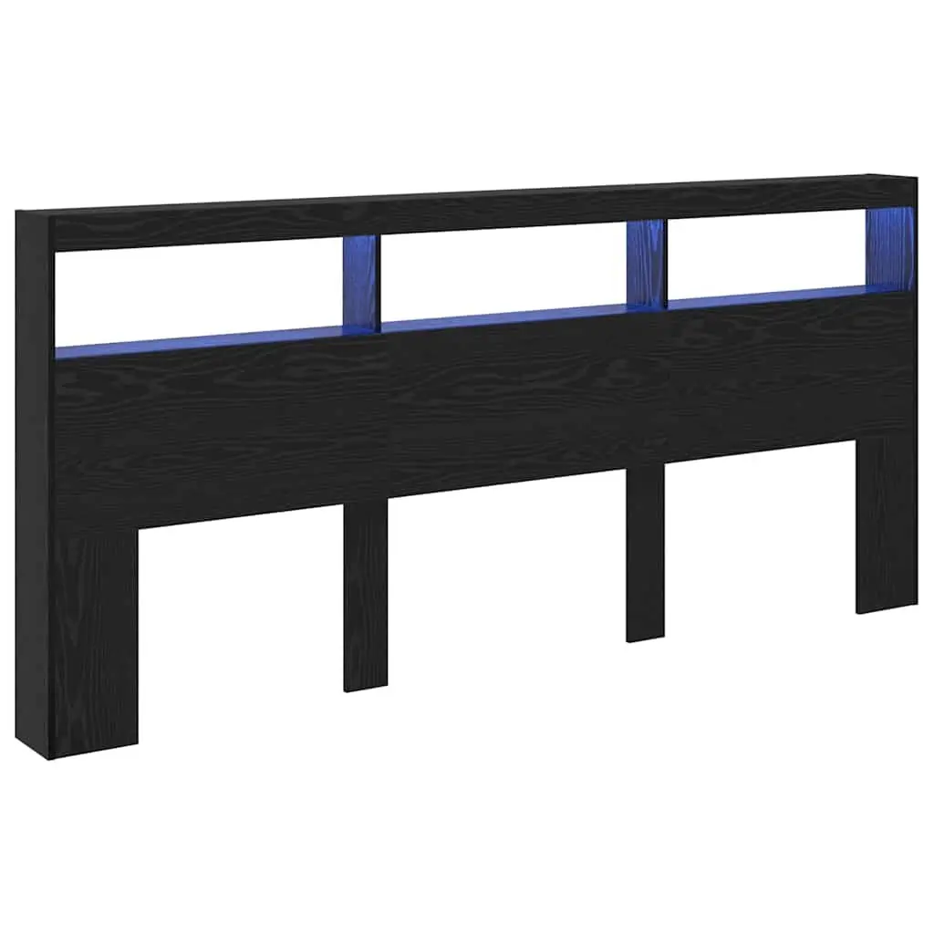 Black Oak LED Headboard