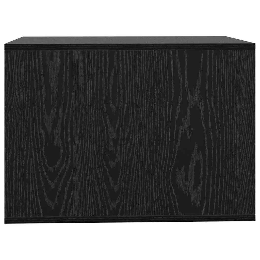 Cat Litter Box Enclosure Indoor Furniture 47 x 59 x 42 cm Black Oak Wood