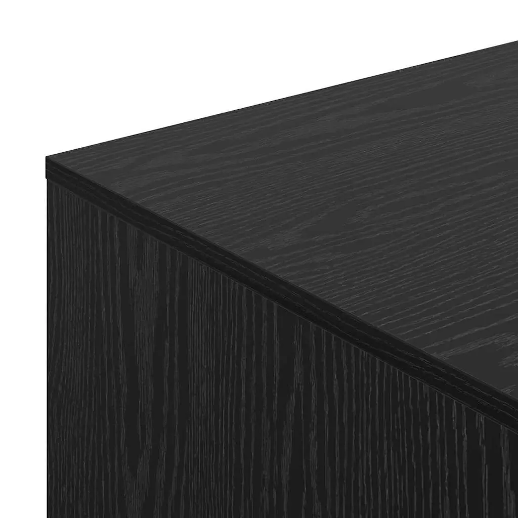 Cat Litter Box Enclosure Indoor Furniture 47 x 59 x 42 cm Black Oak Wood