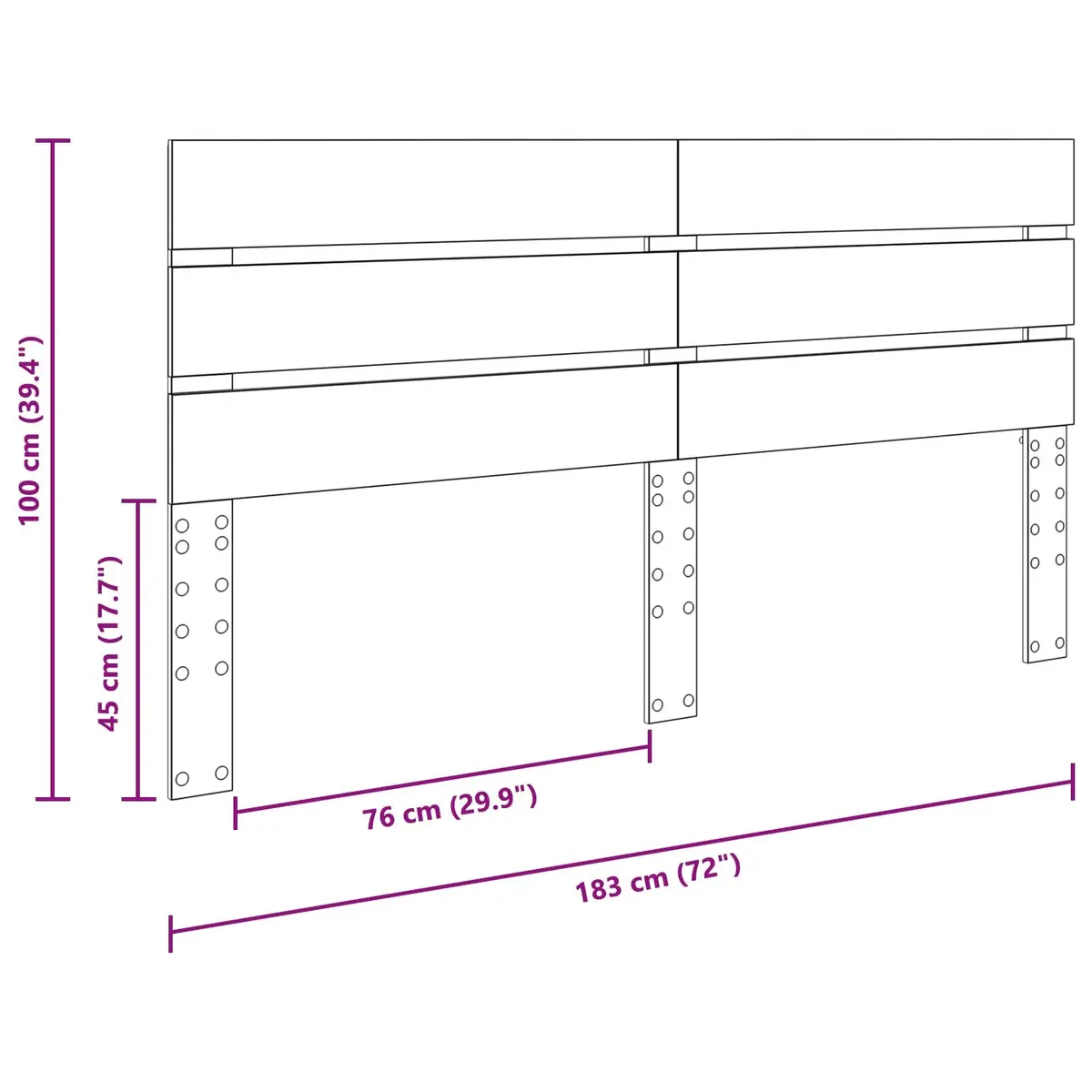 White Engineered Wood Headboard for Comfort