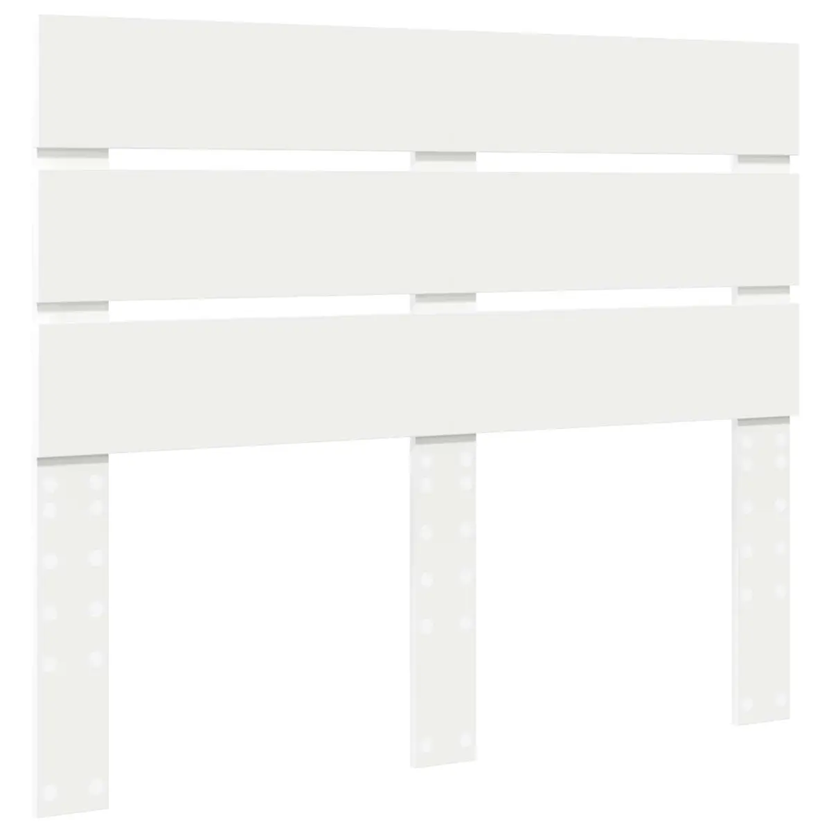 White Engineered Wood Headboard