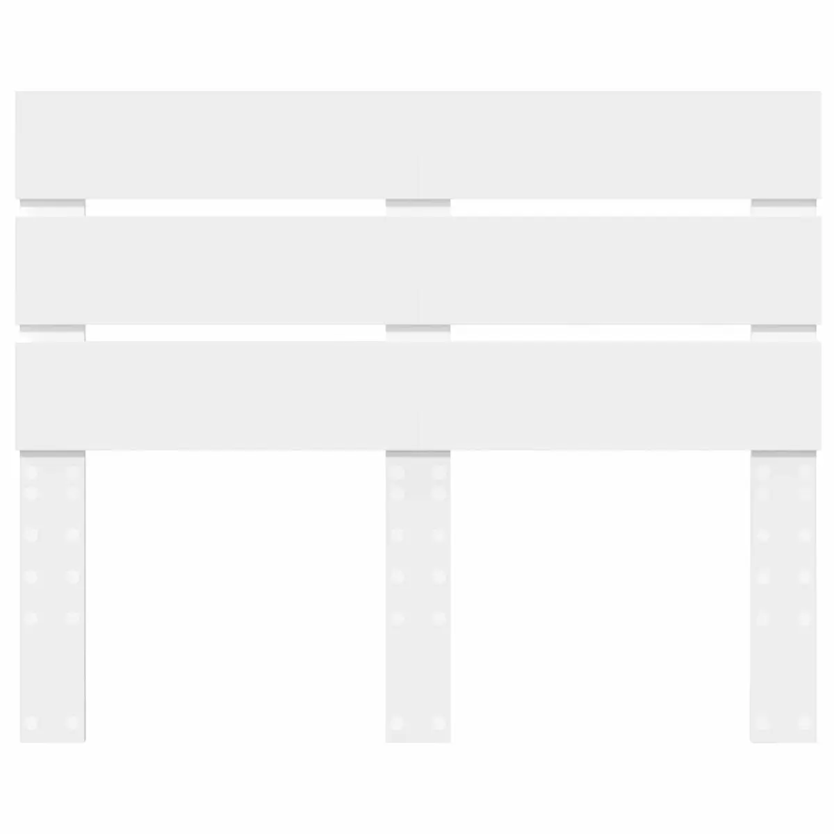 White Engineered Wood Headboard