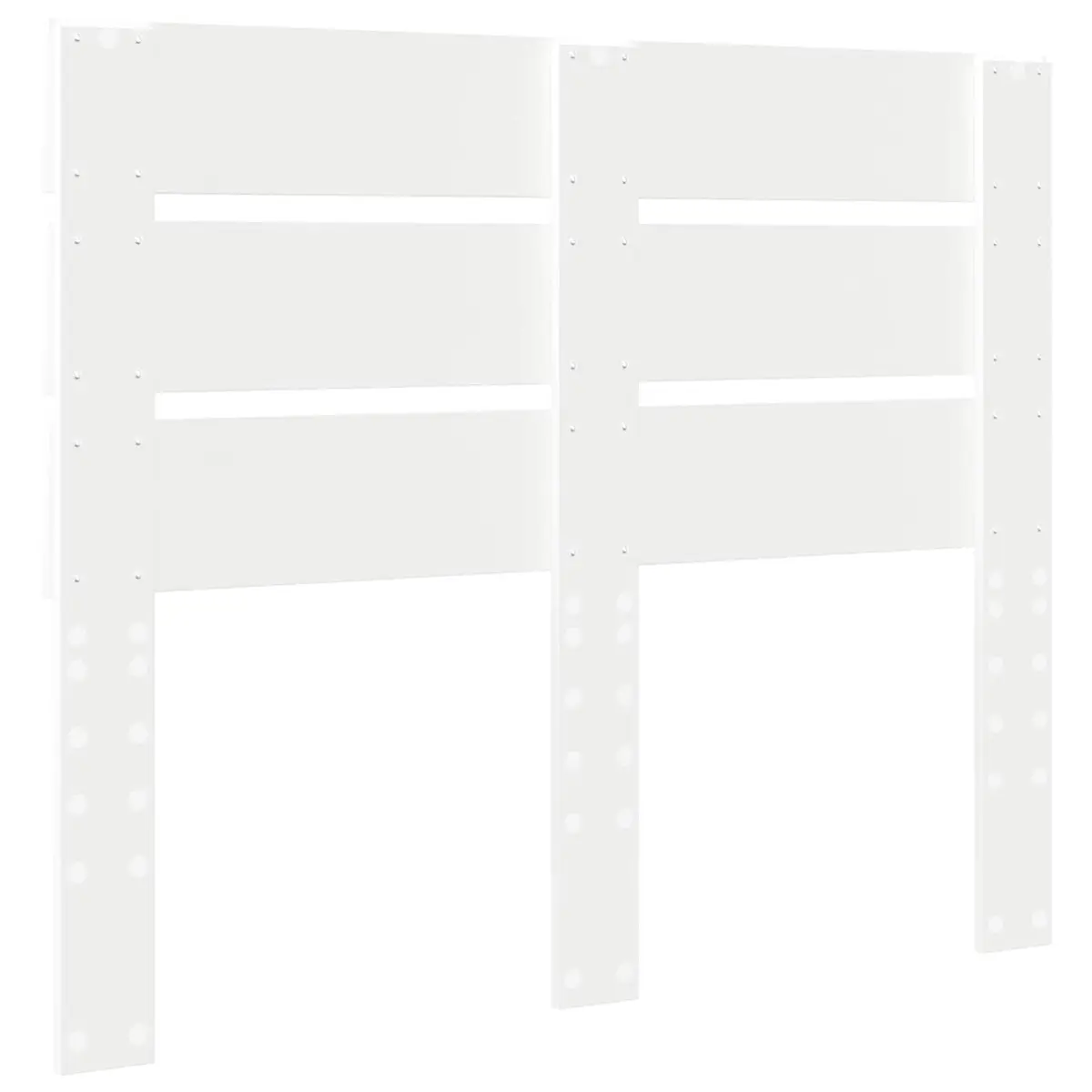 White Engineered Wood Headboard