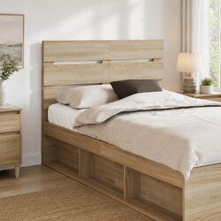 Warm and Practical Brown Minimalist Headboard