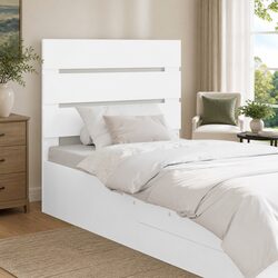 Practical White Engineered Wood Headboard for Bedroom Use