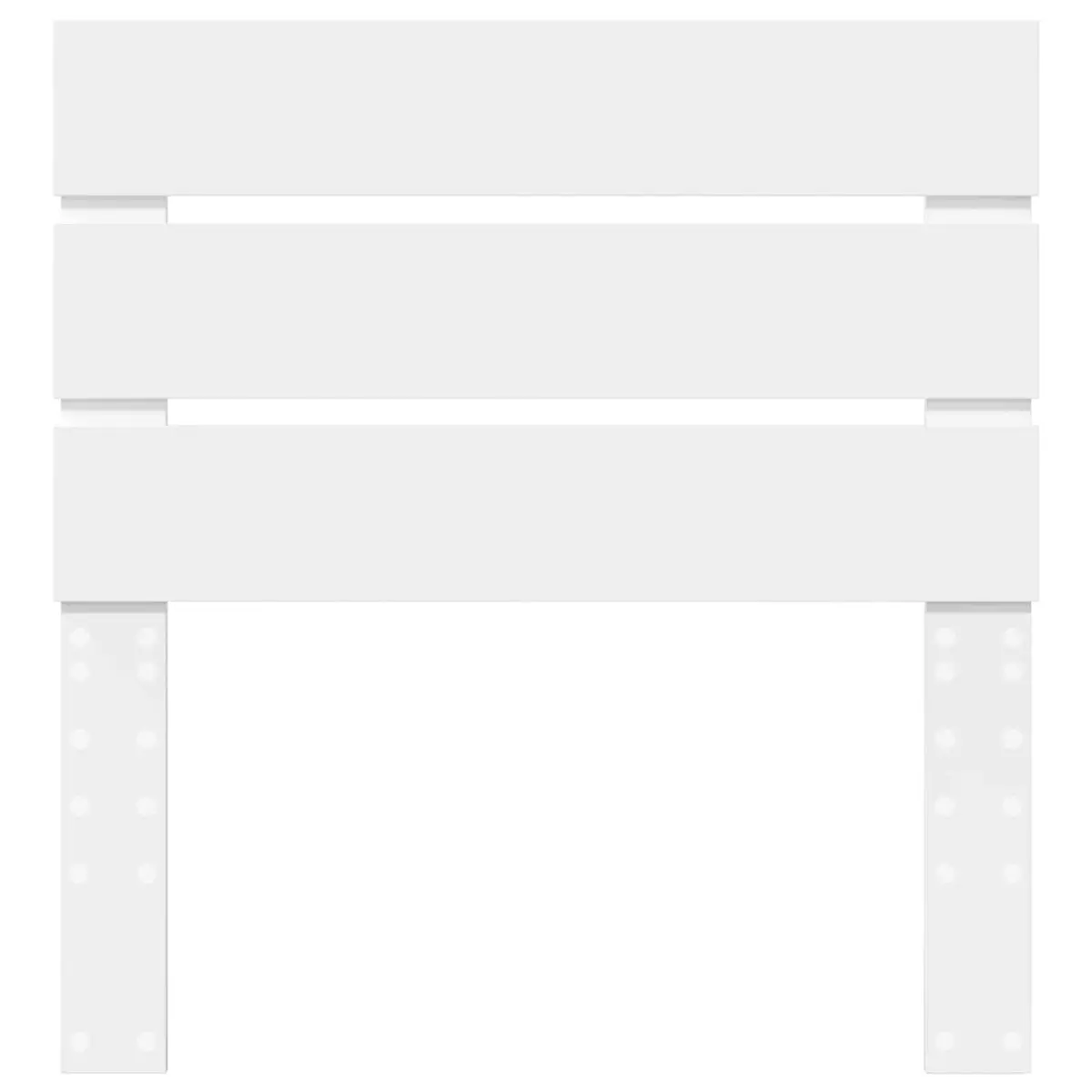 White Engineered Wood Headboard for Bedroom Use