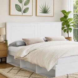 Headboard White 100 cm Wall-Mounted Adjustable Height Modern Bedroom Furniture