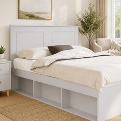 Versatile White Headboard with Easy Maintenance