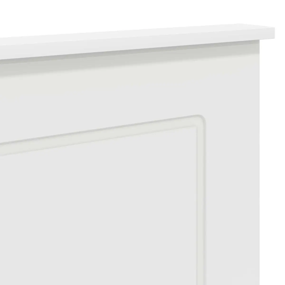 Headboard Adjustable Height 100 cm White Wall-Mounted Bedroom Engineered Wood