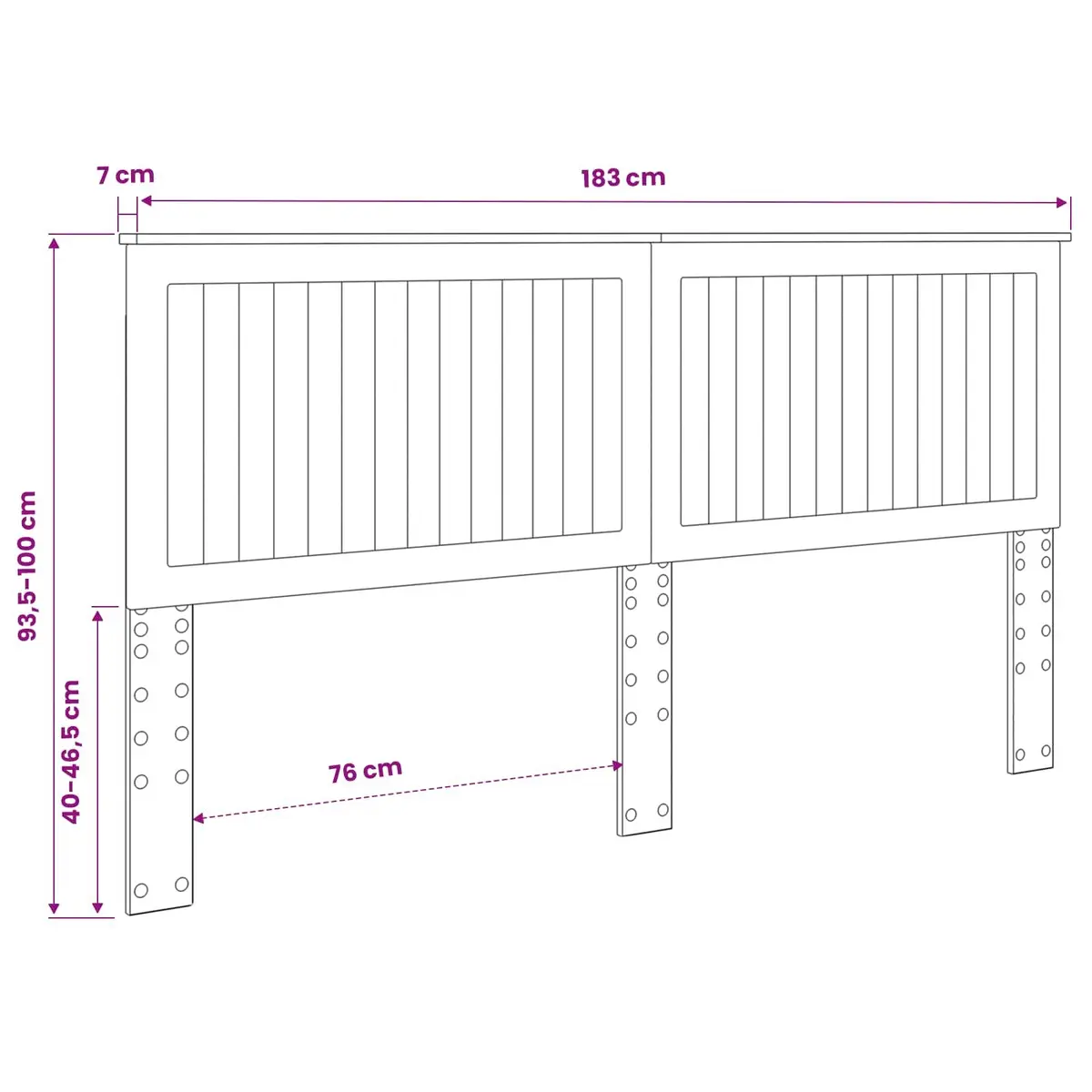 Headboard Modern Bedroom Furniture Brown Engineered Wood Minimalist 180cm