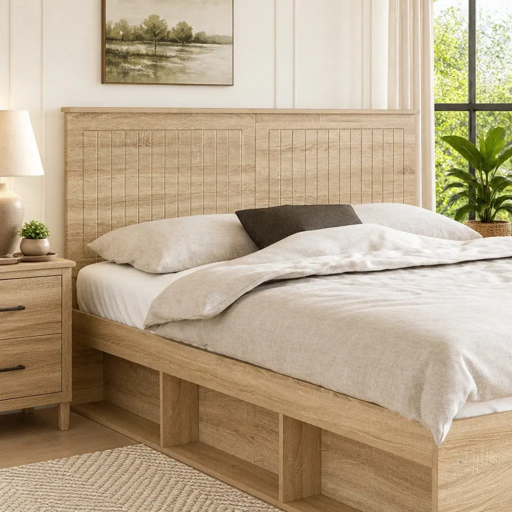 Headboard Engineered Wood Support 150 cm Brown Minimalist