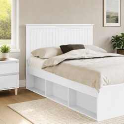 Reliable and Value-Driven White Engineered Wood Headboard