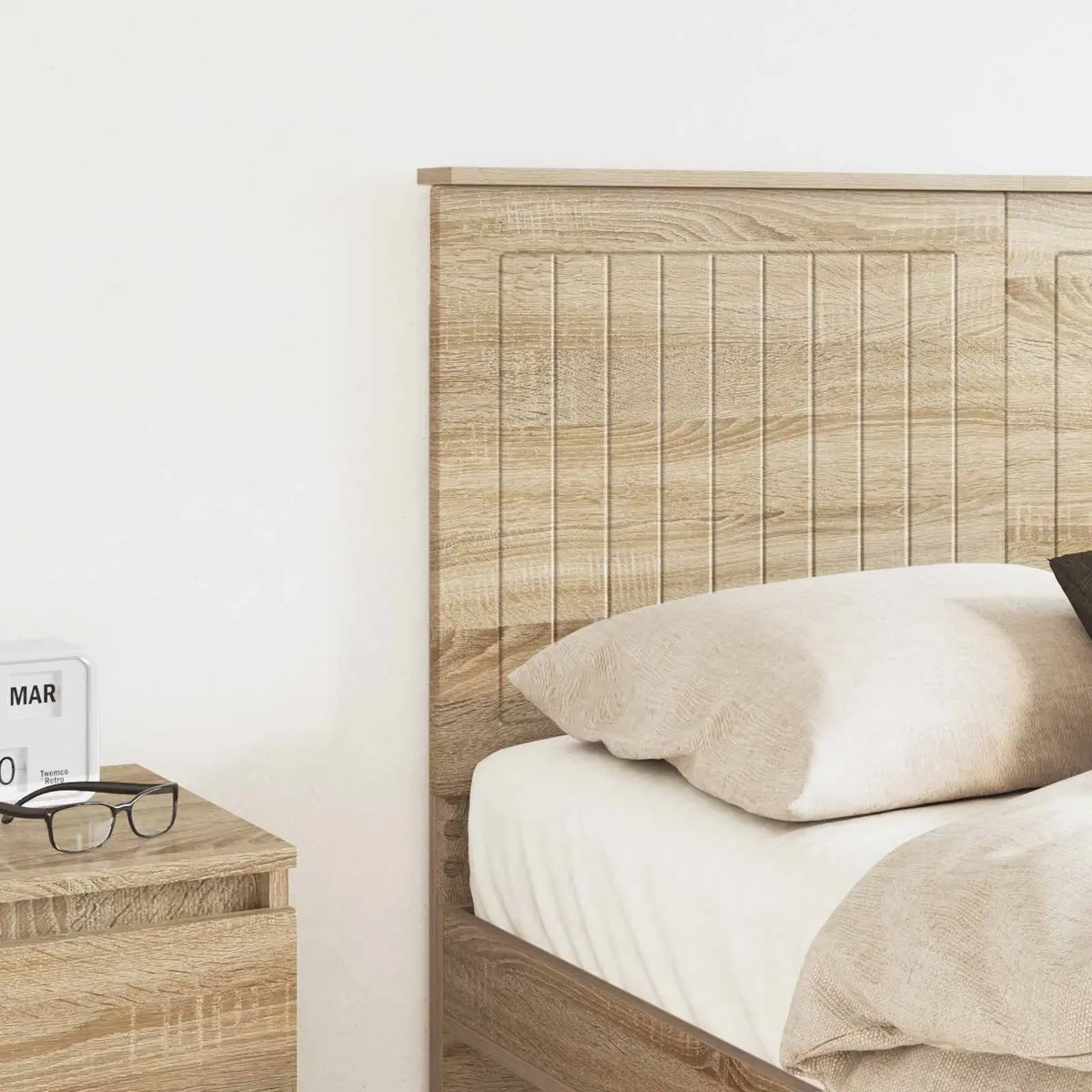 Headboard Modern Bedroom Furniture 135 cm Brown Minimalist