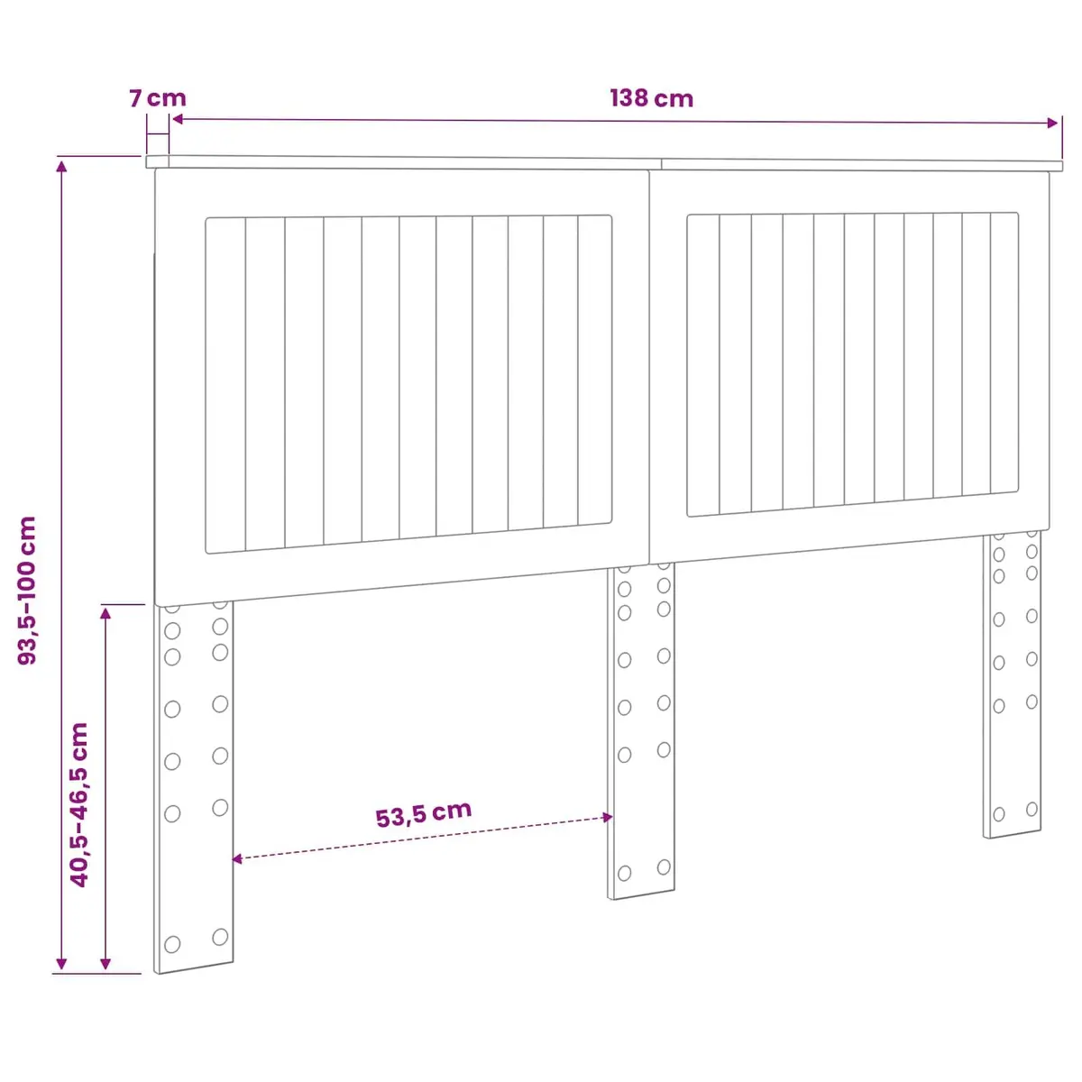 Headboard Modern Bedroom Furniture 135 cm Brown Minimalist