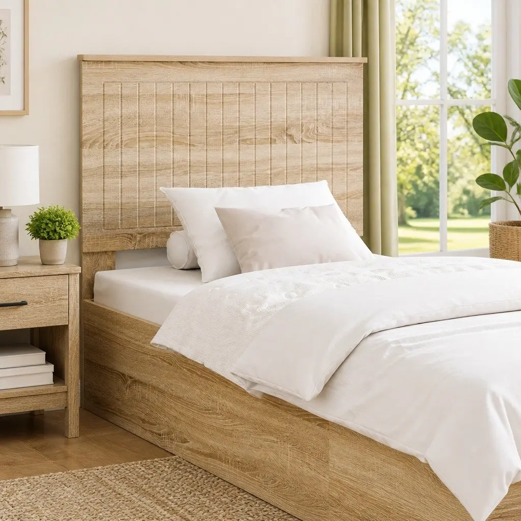 Modern Headboard 90cm Engineered Wood Bedroom Furniture Brown Sonoma Oak Style