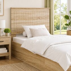 Warm and Practical 90cm Brown Headboard for Comfort