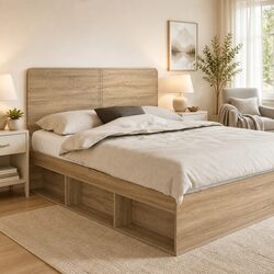 Sonoma Oak Engineered Wood Headboard - Warm Brown Design