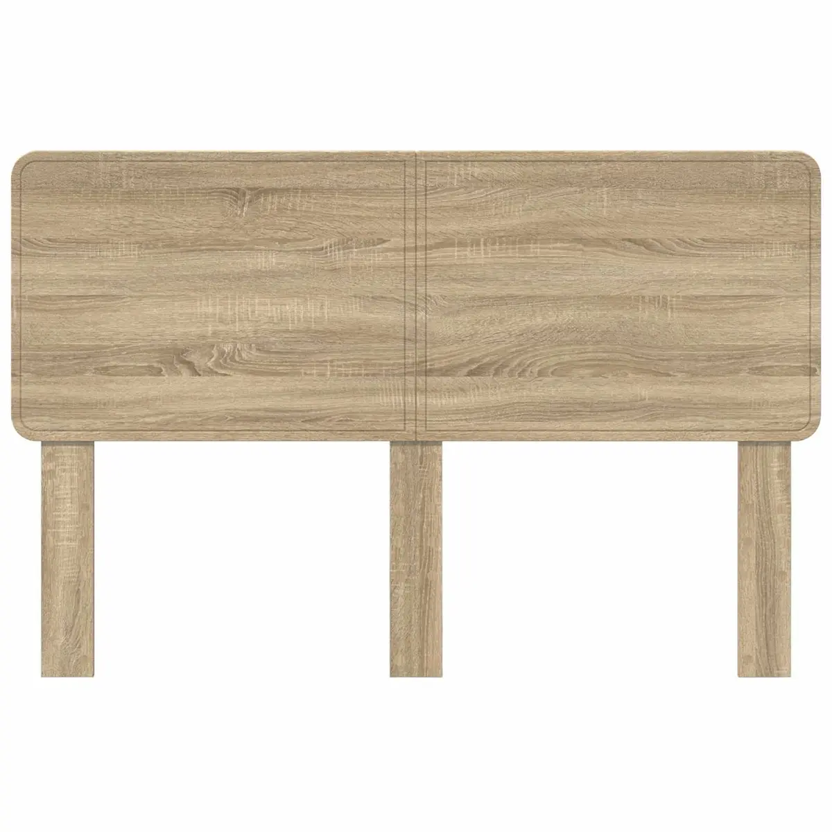 Headboard Brown Engineered Wood Rectangle Modern Bedroom Furniture