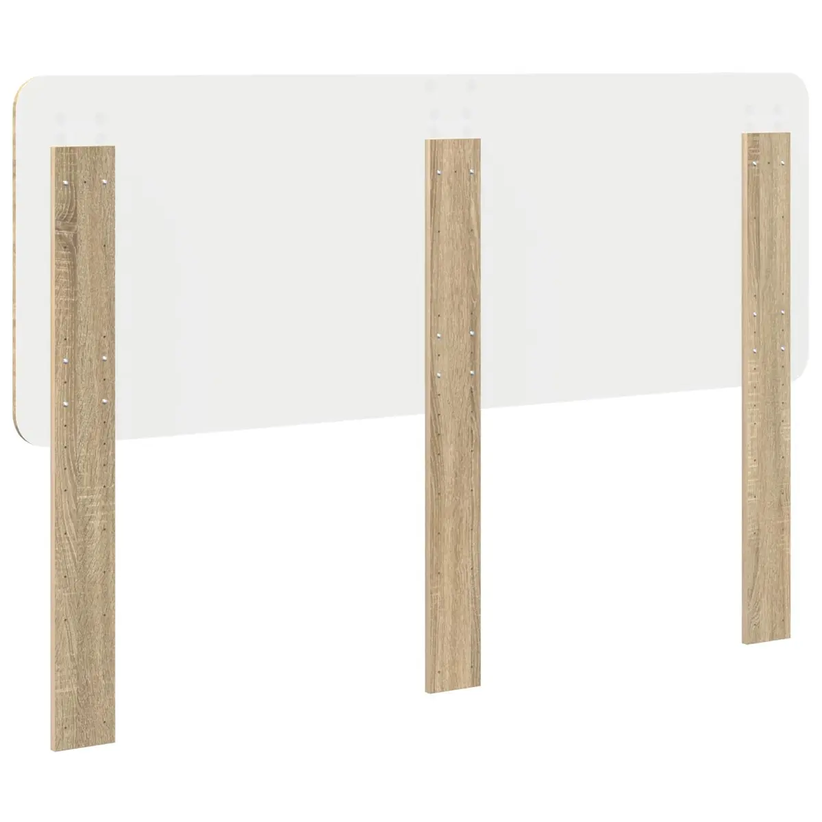 Headboard Brown Engineered Wood Rectangle Modern Bedroom Furniture