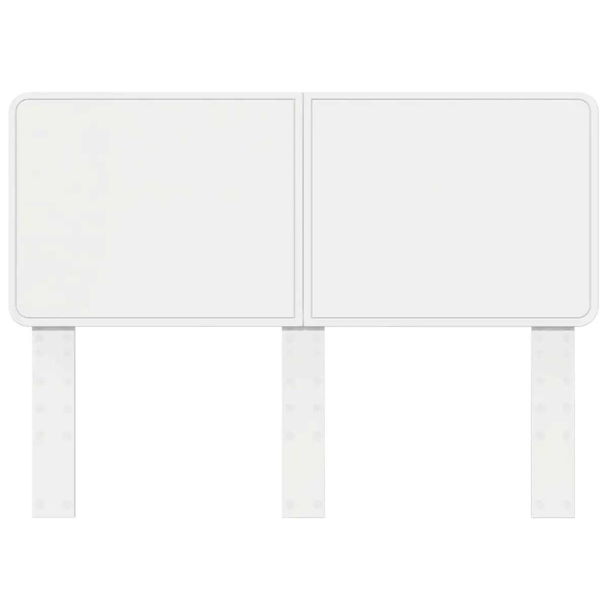 White Engineered Wood Headboard Modern Rectangle Bedroom Furniture Sleek Design