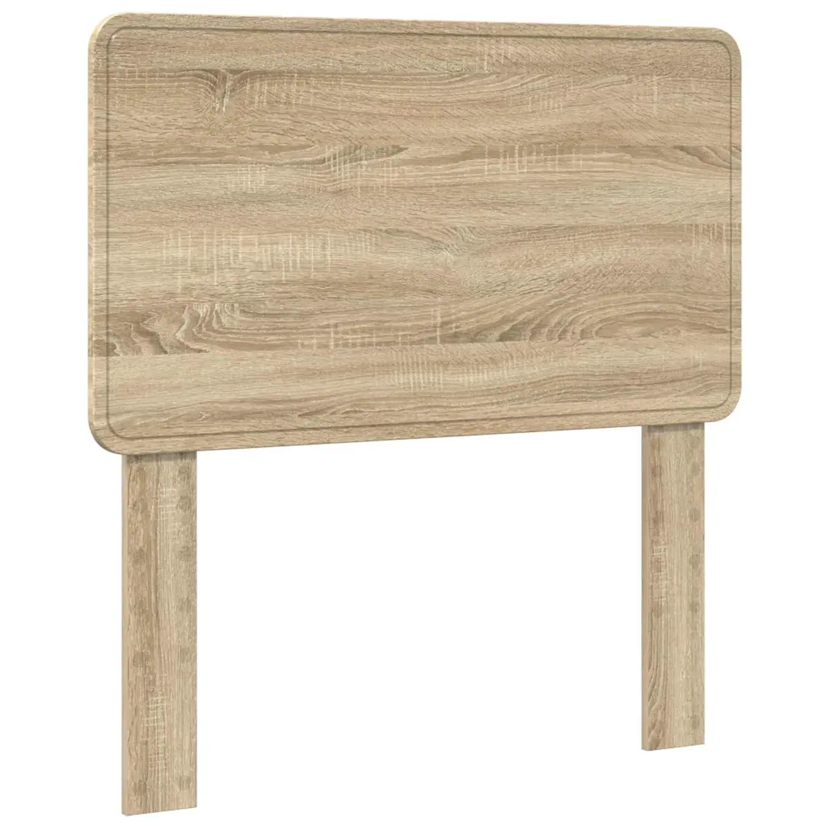 Headboard Modern Bedroom Furniture Engineered Wood Brown Rectangle Design