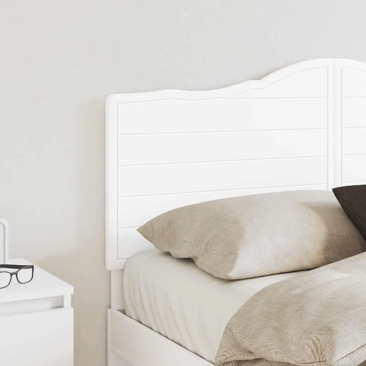 Engineered Wood Headboard Minimalist Modern Bedroom Furniture Wall Mounted White