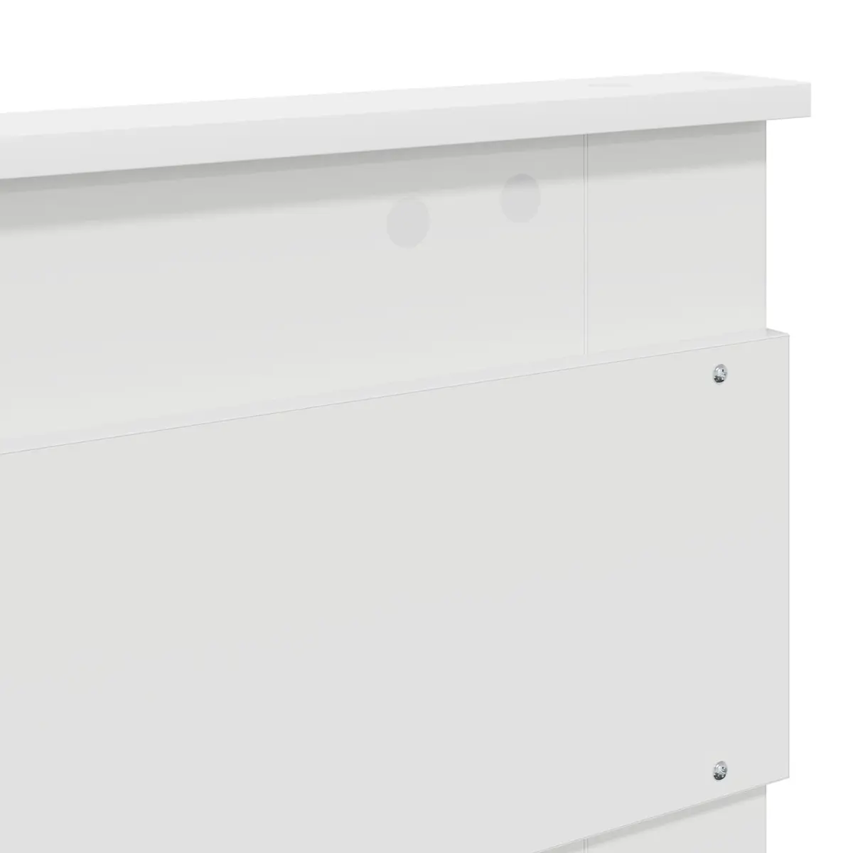 White Engineered Wood Headboard for Any Bedroom