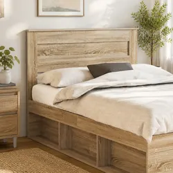 Reliable and Stylish Brown Engineered Wood Headboard