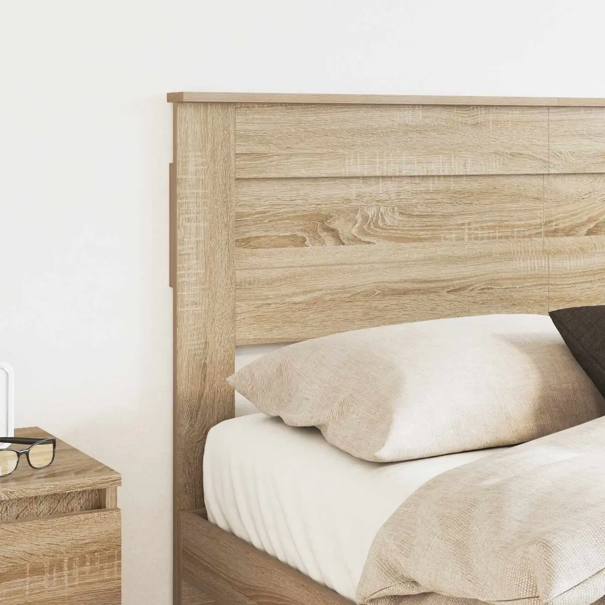 Brown Engineered Wood Headboard