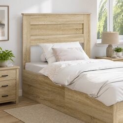 Practical and Stylish Brown Engineered Wood Headboard