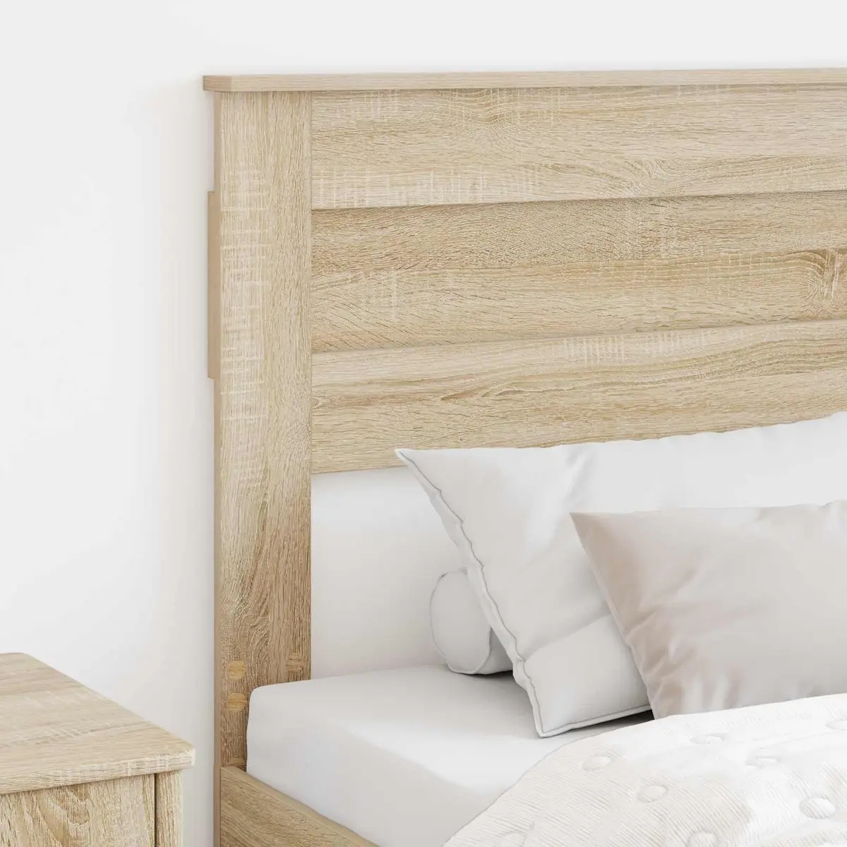 Brown Engineered Wood Headboard