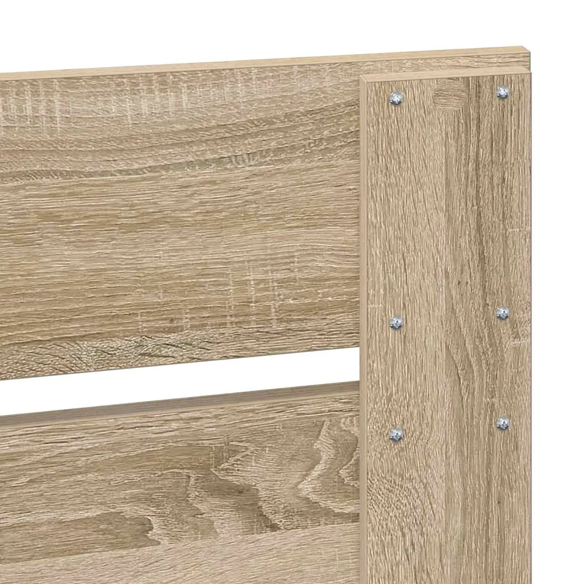 Modern Headboard Engineered Wood Rectangular Bedroom Furniture Brown Indoor