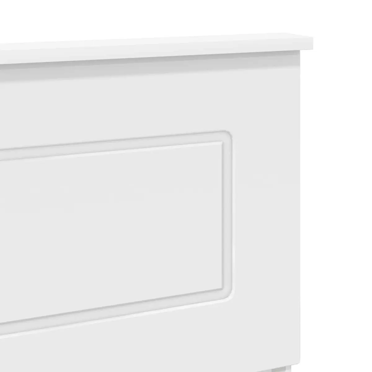 White Engineered Wood Headboard for Bedrooms