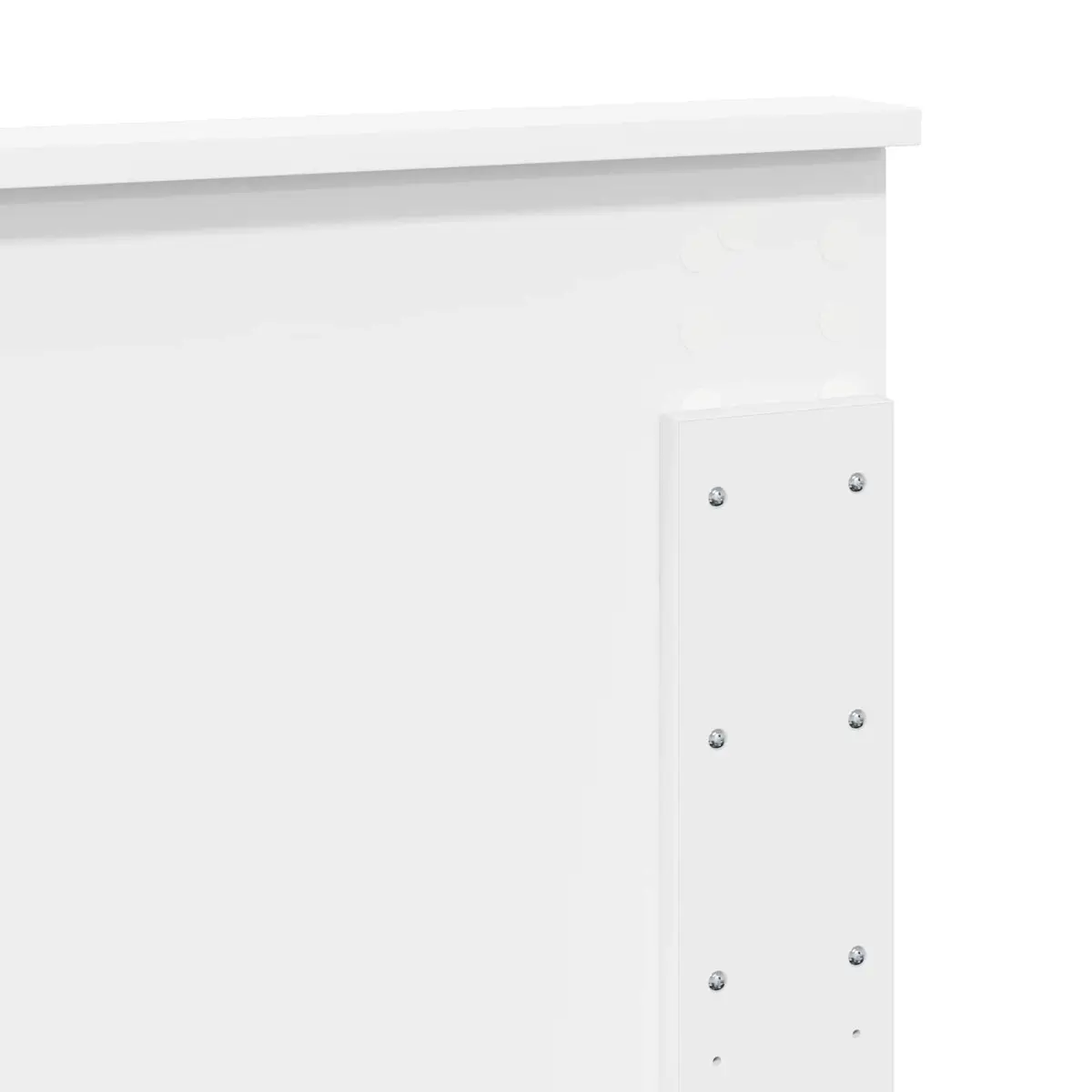 Headboard White Modern Bedroom Engineered Wood Rectangular Contemporary Bedframe